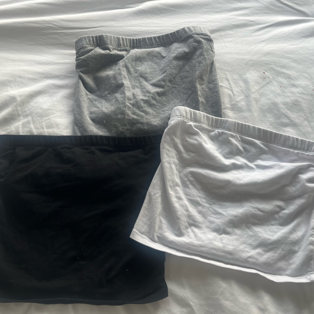 MixMatchy Black and Gray Tube Tops